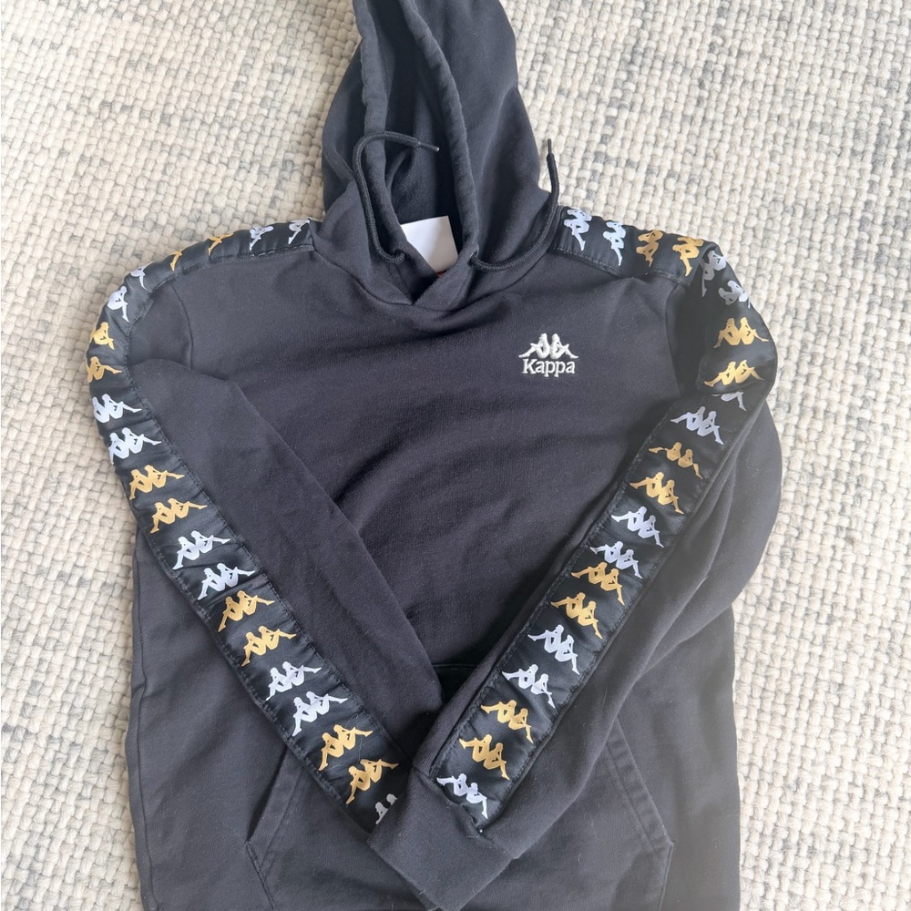 Kappa Black Hoodie with Gold and White Accents